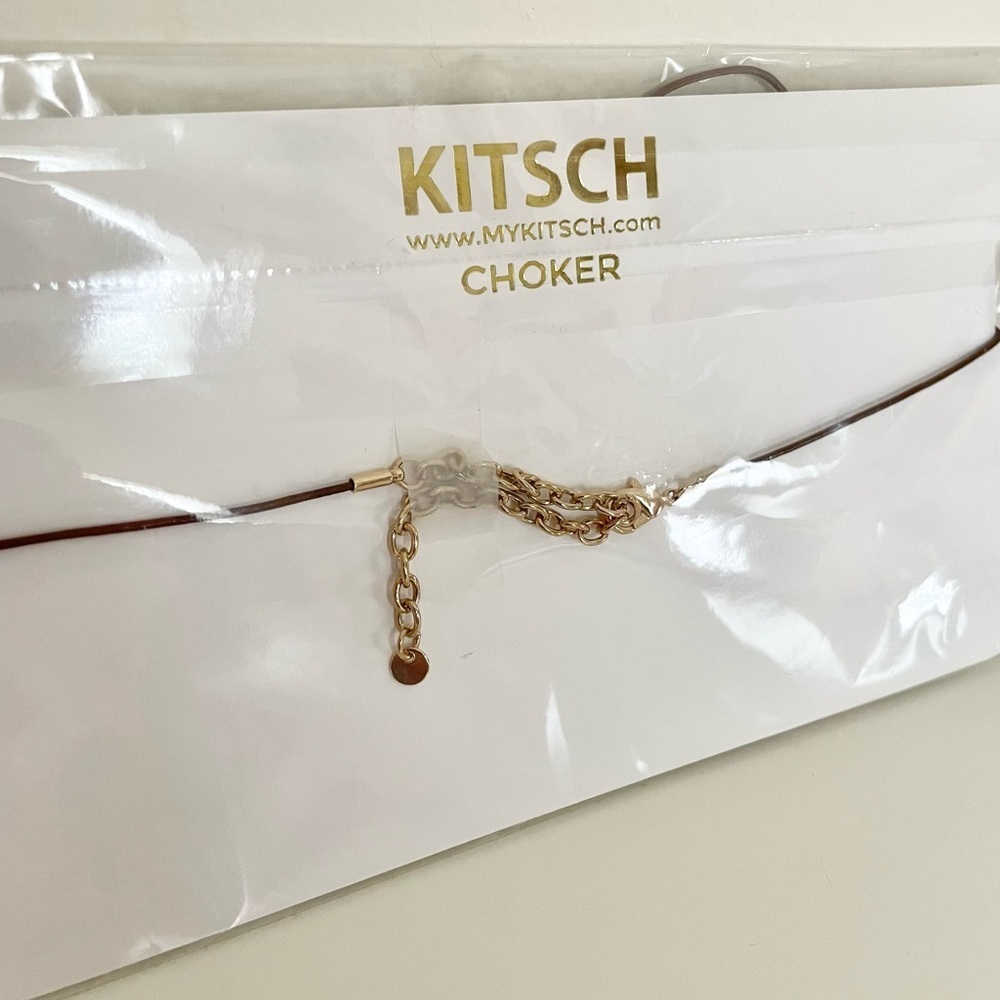 Kitsch Brown Wire Bow Tie Dainty Choker - Picture 5 of 9